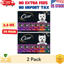  2 pack Cesar Classic Loaf In Sauce Wet Dog Food 3.5 Oz Trays 36 Pack