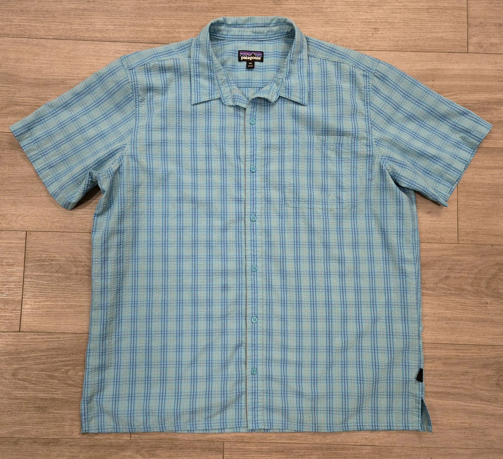 Patagonia Shirt Men's XL Blue Puckerware Seersucker Hiking Outdoor Button Up
Opens in a new window o