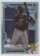 2021 Bowman 1st Edition Sky Blue Foil Ismael Mena #BFE-36 0g4