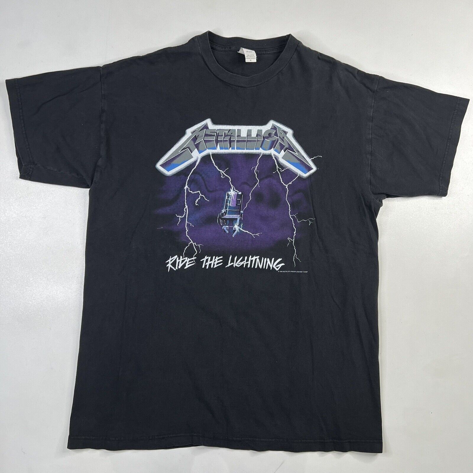 Vintage 1994 Metallica Ride The Lightning Band T-Shirt Giant Sz XL