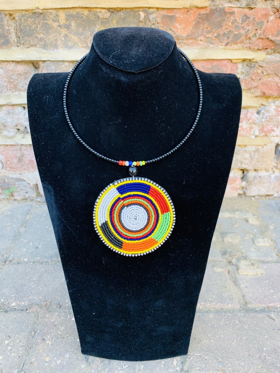 Beaded tribal necklace clearance