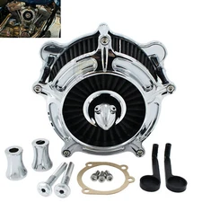 Chrome Air Cleaner Intake Filter For Harley Dyna Touring Road King Softail FXST 