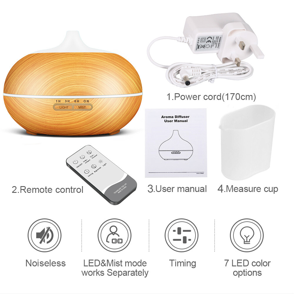 Essential LED Oil Ultrasonic Aroma Aromatherapy Diffuser Air Humidifier