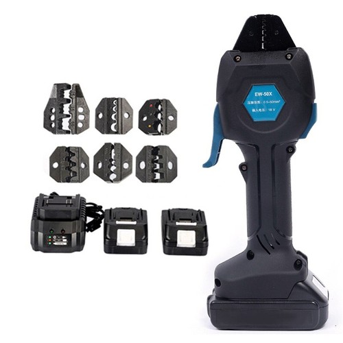 Electric Crimping Pliers Terminal Crimping Tool DC 18V/2Ah Rechargeable EW-50X - Picture 3 of 23