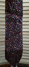 Venezia Citta D Arte Mens Neck Tie Blue Red Yellow Cars Silk Made In Italy