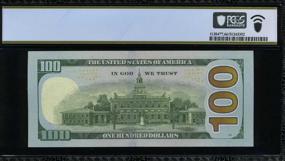 2009A $100 FRN LJ00099000B P.C.G.S #66PPQ - Image 2 of 3