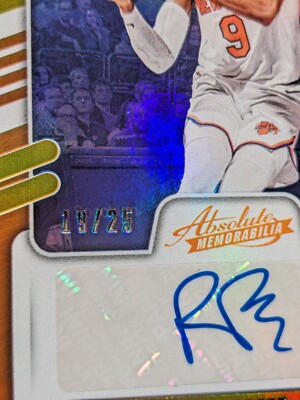 2020-2021 Panini Absolute Memorabilia Veteran RJ Barrett Auto 10