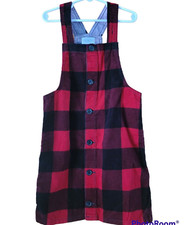 The Children's Place TCP Girls Corduroy Romper 6X 7 Buffalo Plaid Jumper NWT 39