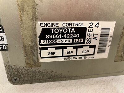 1996-1997 Toyota RAV4 2WD AT ecu ecm engine computer 89661-42240