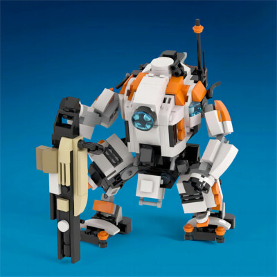 Custom Tone-Class Titan Mech with Tracker Cannon 450 Parts Building Blocks Set