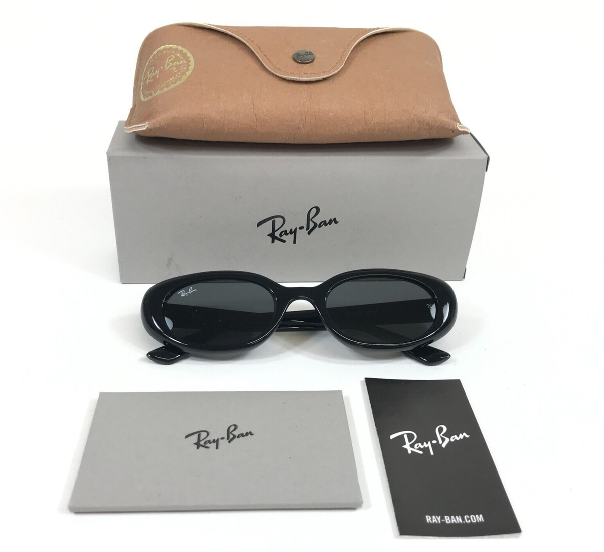 Ray-Ban Sunglasses RB4441D 667787 Polished Black Oval Frames Ray-Ban Sunglasses RB4441D 667787 Polished Black Oval Frames