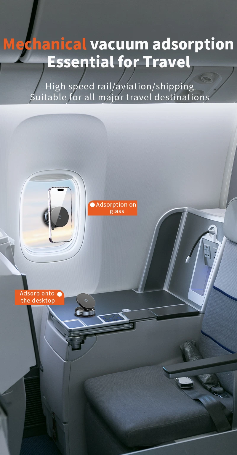 全新旋转锁定机械真空磁性汽车吸盘手机支架 360° - 第 11 张/共 14 张