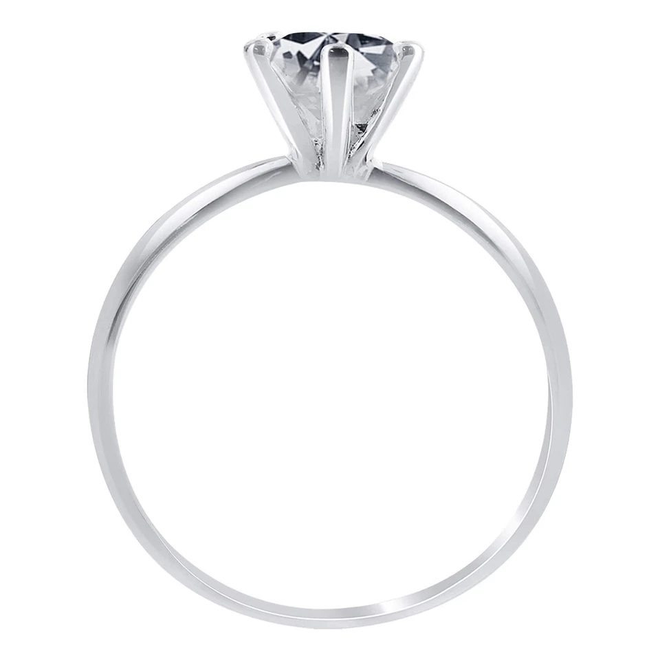 925 Sterling Silver Pear Shape CZ 6 Prong Set Promise Ring - Image 3 of 4
