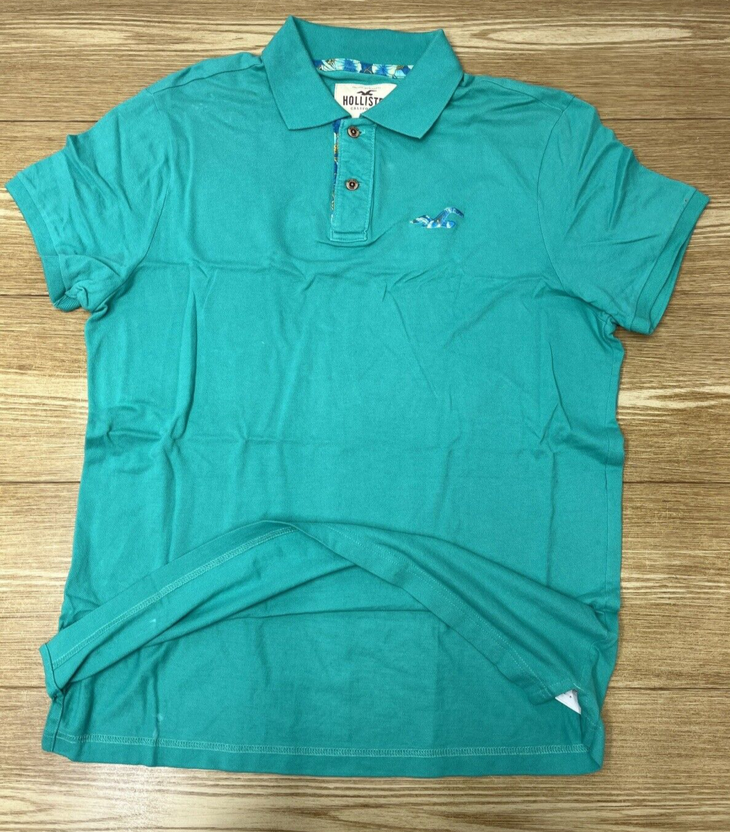 Camiseta Con Cuello Para Hombre Hollister Franela Casual Manga