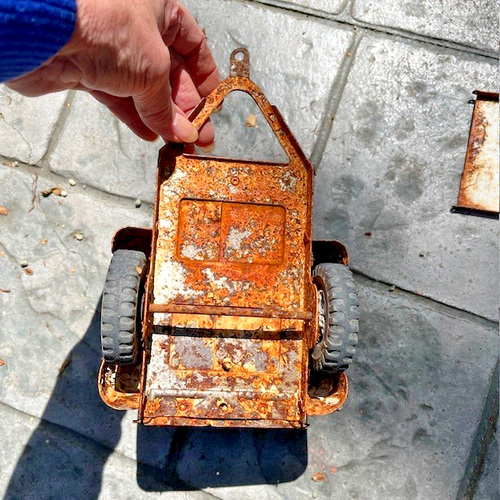 VTG 1950s Metal Farm Truck Horse Trailer Tractor with Trailer *Refurbish Needed* - Picture 6 of 22