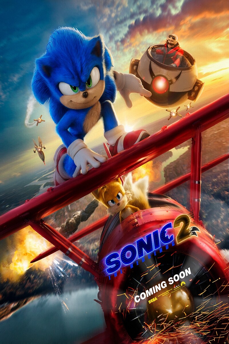 Sonic the Hedgehog 2 (2022) Movie Poster 36x24" 48x32" Art Silk Print
