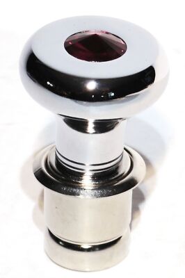 Deluxe Lighter Knob Red Jewel Chrome Body Fits 7/8'' to 1'' Socket UP#28484