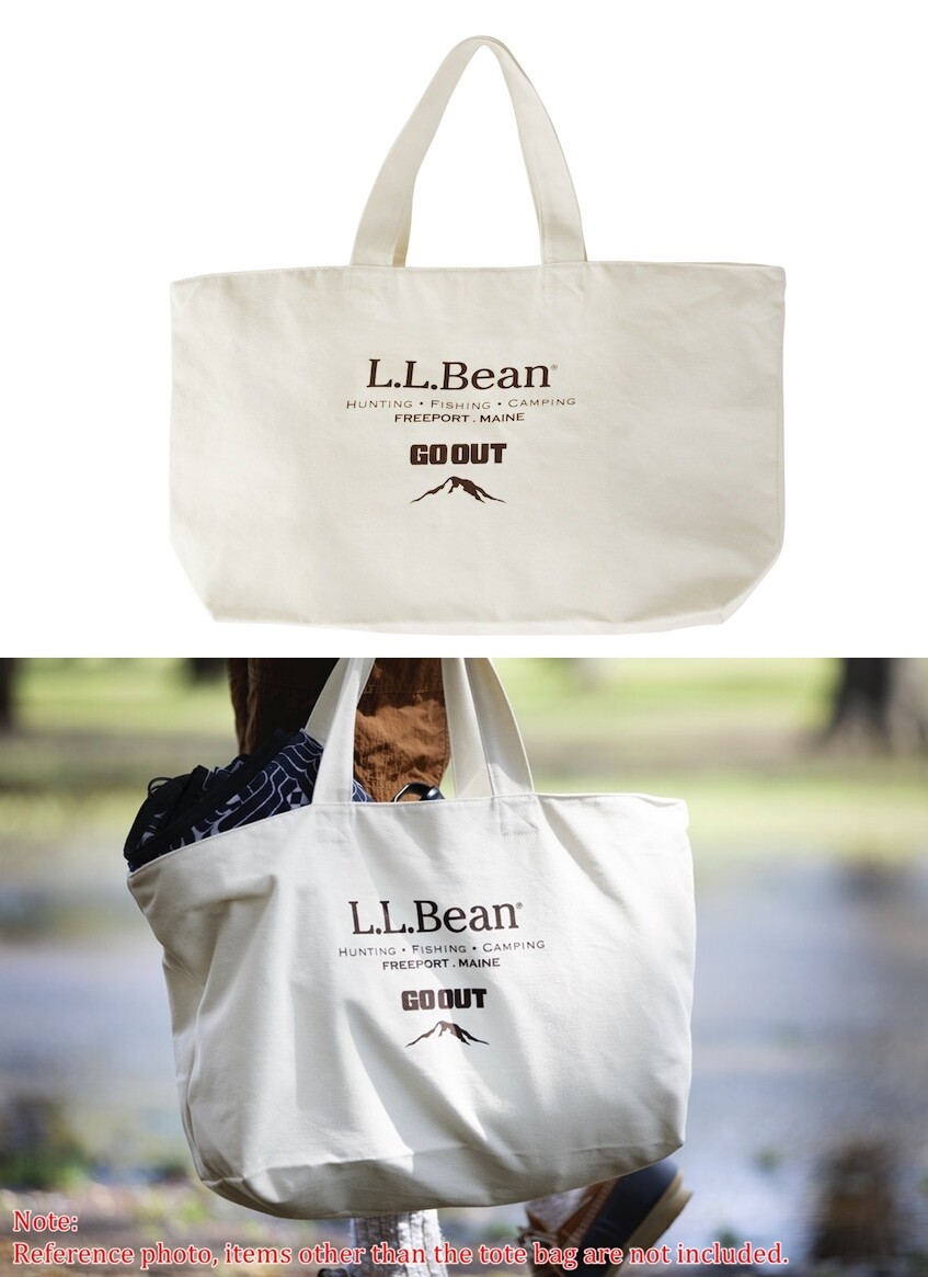 L.L.BEAN Classic large canvas tote with zipper Mt.RAINIER×GO