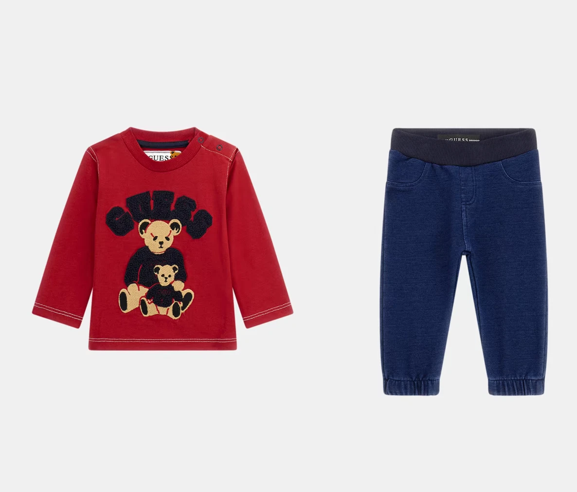 GUESS COMPLETO JEANS T SHIRT BAMBINO AUTUNNO INVERNO TAGLIA 3 6 9