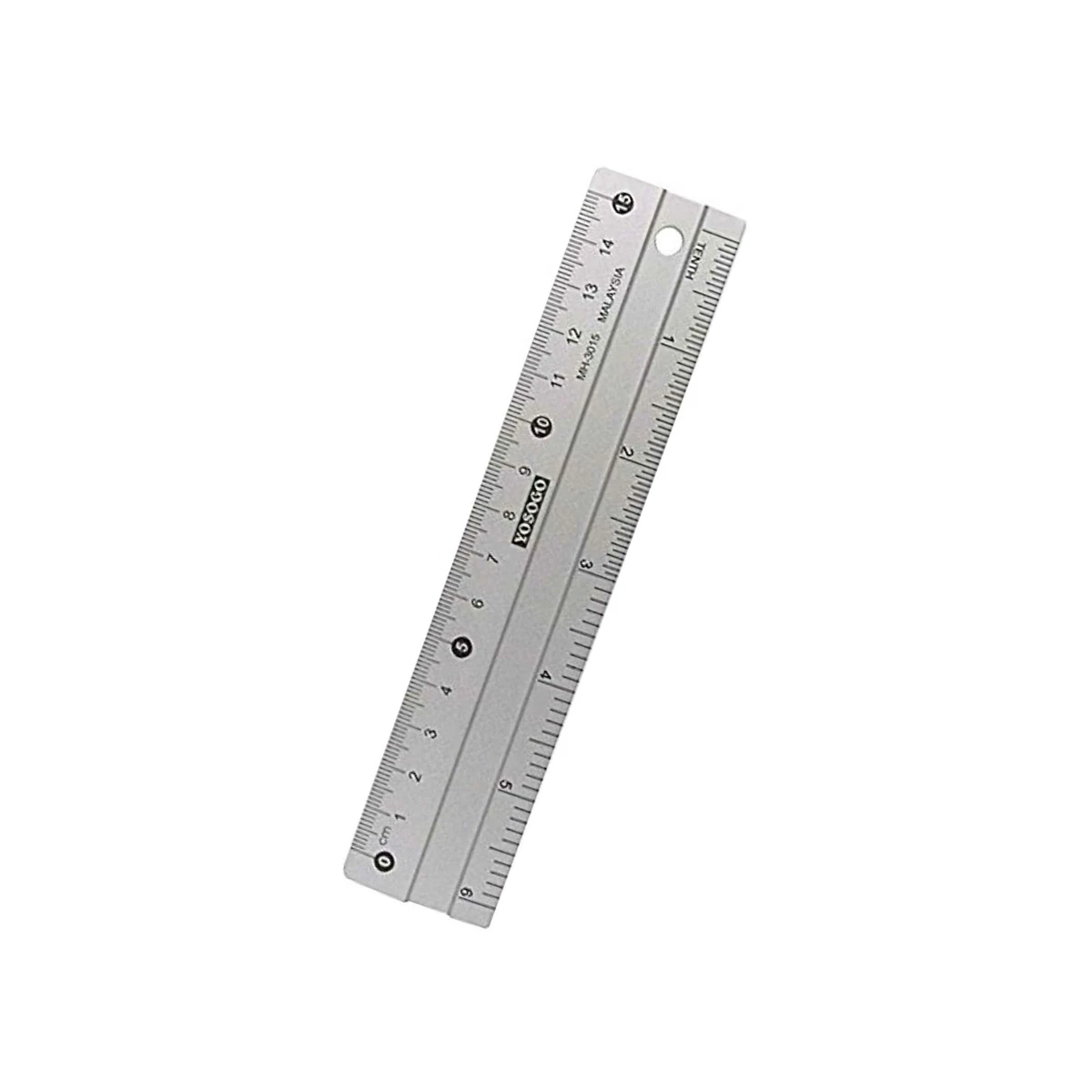 New 6 Inch / 15 Cm Anti-Slip Aluminum Ruler- Pack Of 6