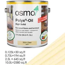 OSMO 3054 Polyx Oil CLEAR SATIN Wax Interior Water Repellent Wood Finish