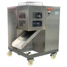 7"x3.5"Inlet QSJ-G Double 4mm Blade Meat Cutter Slicer 800kg/h Output 110V 1.5HP