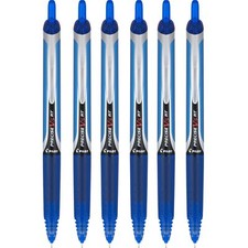 Pilot Precise V7 Pen Blue Ink Retractable Extra Fine Point 0.5mm Pack of 6