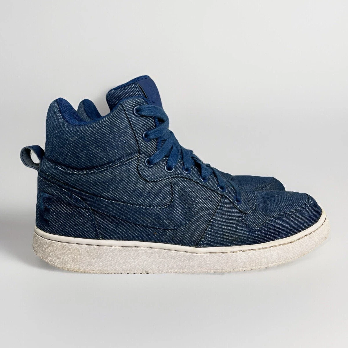 Nike Court Borough High Tops Size 11.5 Premium Mid Denim Blue Men Sneakers Nike Court Borough Mid Premium Blue for Sale | Authenticity  main image 2