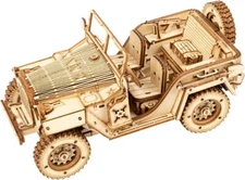 Robotime ROKR Diy 3D Wooden Puzzle for Kids Jeep Car Model Toys Birthday Gift US