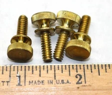 10-24-1/2" Brass Thumb Screws lot of 4 for mechanical applications