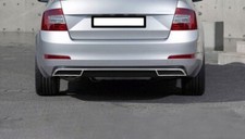 Chrome Exhaust Tip Rear Diffuser For Skoda Octavia A7 SD 2013-2020