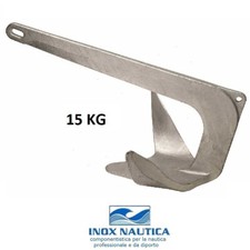 ANCORA TREFOIL BRUCE 15 KG IN ACCIAIO ZINCATO PER ORMEGGIO BARCA SABBIA