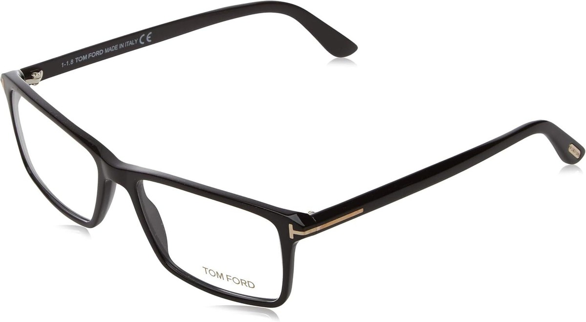 とむ TOM FORD Men's TF 5408 001 Black Clear Rectangular Eyeglasses 56mm
