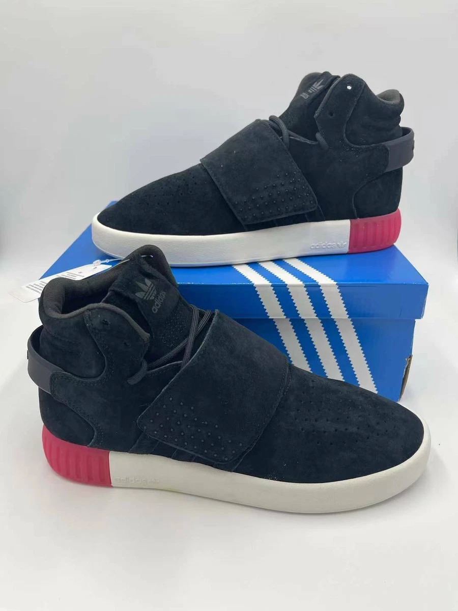 Adidas Originals Invader Strap Shoes, Black/Shock Pink - B39365 | eBay