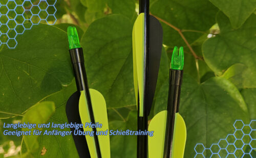 12Pcs Fiberglass Arrow 30" Feild Tips Archery Train Exercise Nocks Spine 500 - Picture 2 of 15
