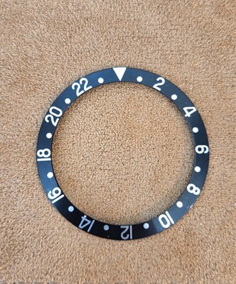 Genuine ROLEX GMT Master ll 16710 16700 Watch Bezel INSERT authentic