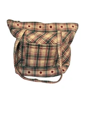 Park Designs Checked Red Apples Teachers Back to School Quilted Tote Bag