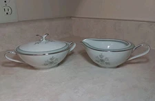 Vtg Noritake Lucille China Japan Creamer and Sugar Bowl Replacement GREAT