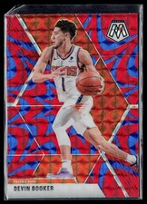 2019-20 Panini Mosaic Devin Booker Reactive Blue #128 Phoenix Suns