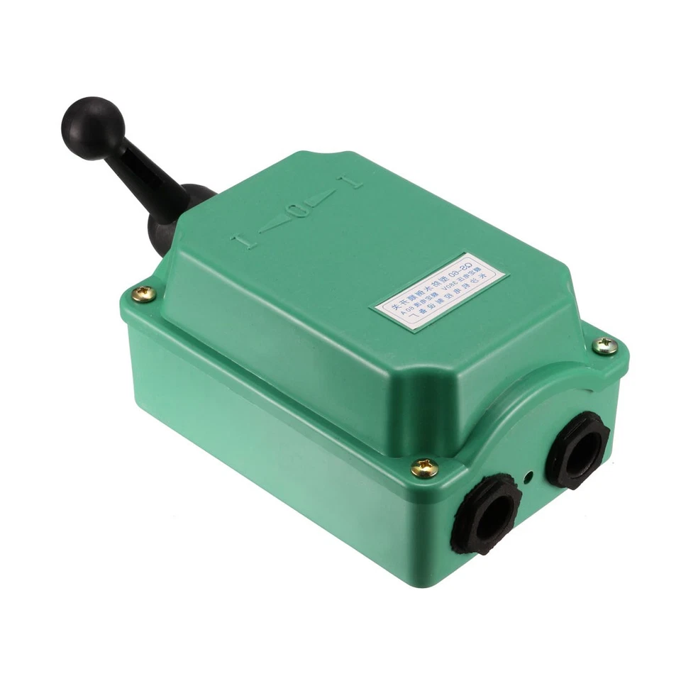 ZAPLYTE Drum Switch QS-60 Forward/Off/Reverse Motor Control Plastic Shell 0 to 380V 60A