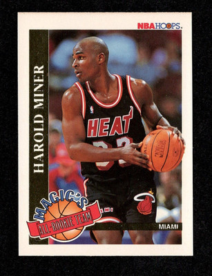 Harold Miner 1992/93 Hoops Magic's All Rookie Team Card #10 (VG) - Miami Heat