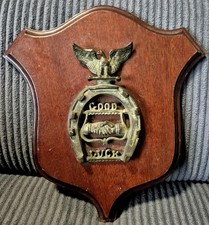 FOE good luck fraternal eagle horse shoe trivet heavy 1 kilo size 30cm x 28cm
