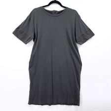 Zara Women's Short Sleeves Mini T-Shirt Dress Gray Size Small