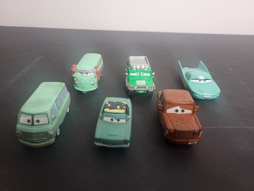 Used LOT Mattel Disney Pixar 6 Cars Diecast Tuf Gue TJ Rusty Dusty Rust ...