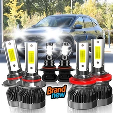 For Ford Escape 2013-2016 LED Headlights Hi+Lo Beam+Fog Light Bulb Kit 10000lm