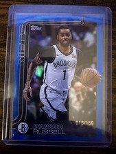 D’Angelo Russell 2025-26 Topps Flagship #8 Blue Rainbow Foil #/150 Brooklyn Nets