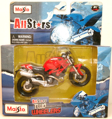 2009 MAISTO ALL STARS TWO WHEELERS 1:18 RED 2009 DUCATI MONSTER 696