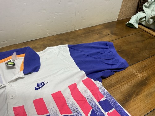 Vintage Nike Challenge Court Shirt Mens XL Polo Graphic 90s Federer Agase Tennis - Picture 6 of 12