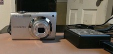 Silver Nikon Coolpix S4000 touchscreen digital camera w battery, charger,