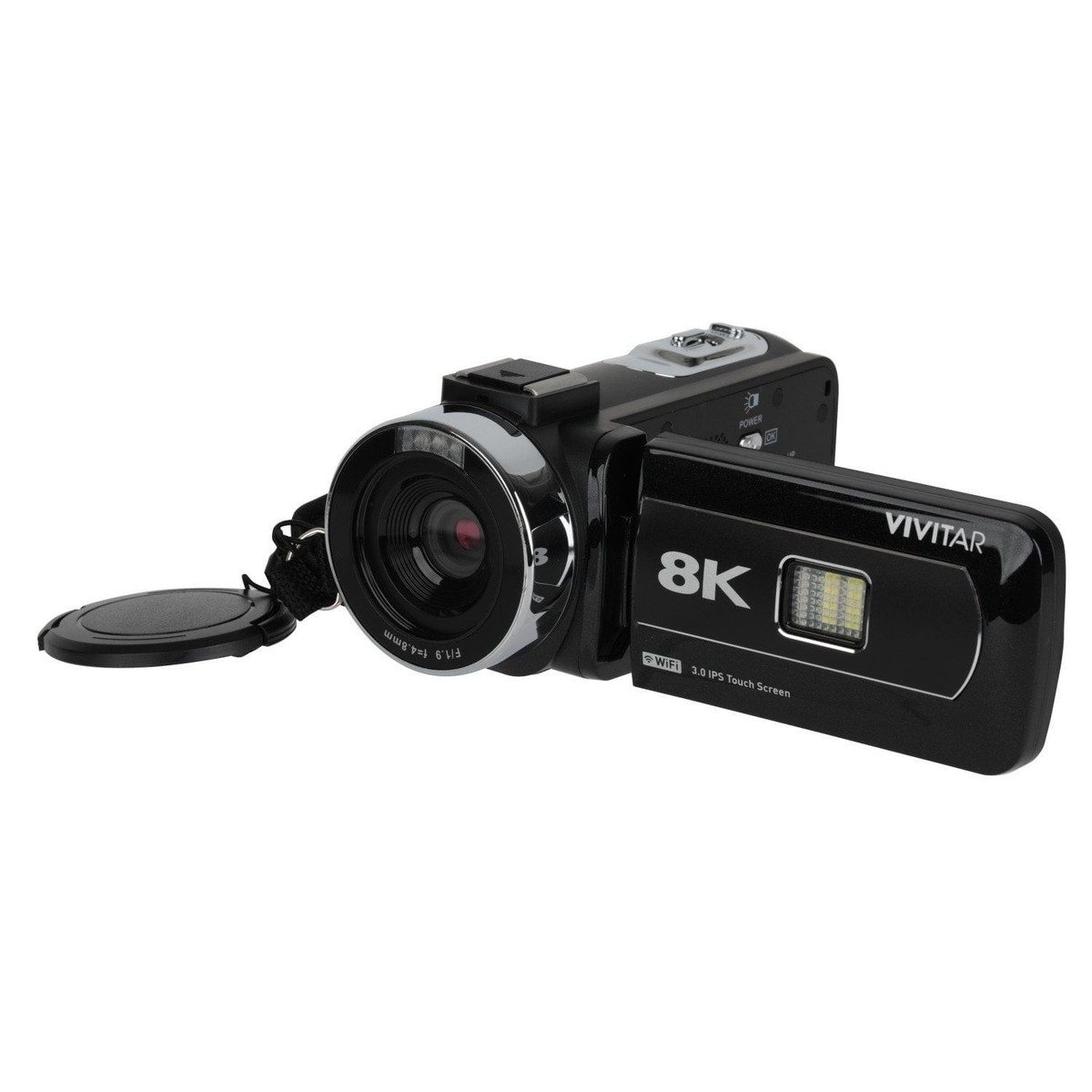 Vivitar DVR8K-BLK STK-4 8K Ultra HD Video Digital Camcorder, 48MP